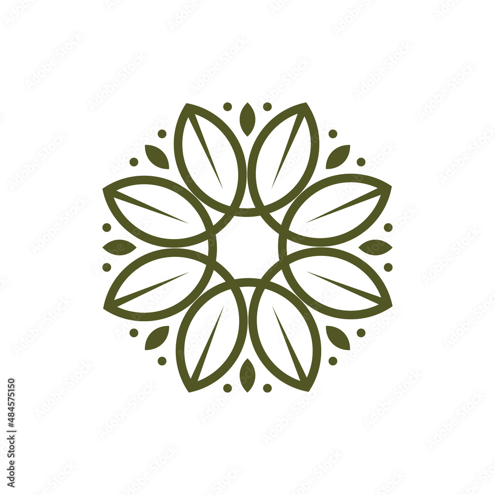 Floral pattern logo template design vector icon illustration Floral pattern logo template design vector icon illustration