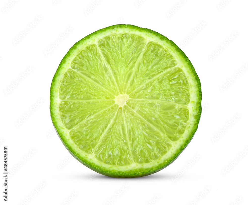 Sliced lime on white background Sliced lime on white background