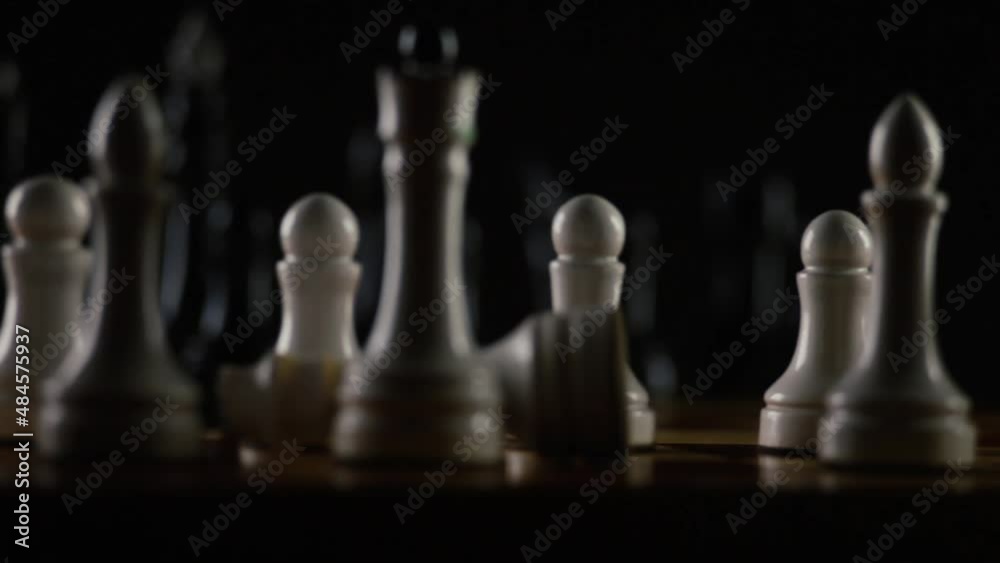 Chess Board pawns close up video full HD Chess Board pawns close up video full HD