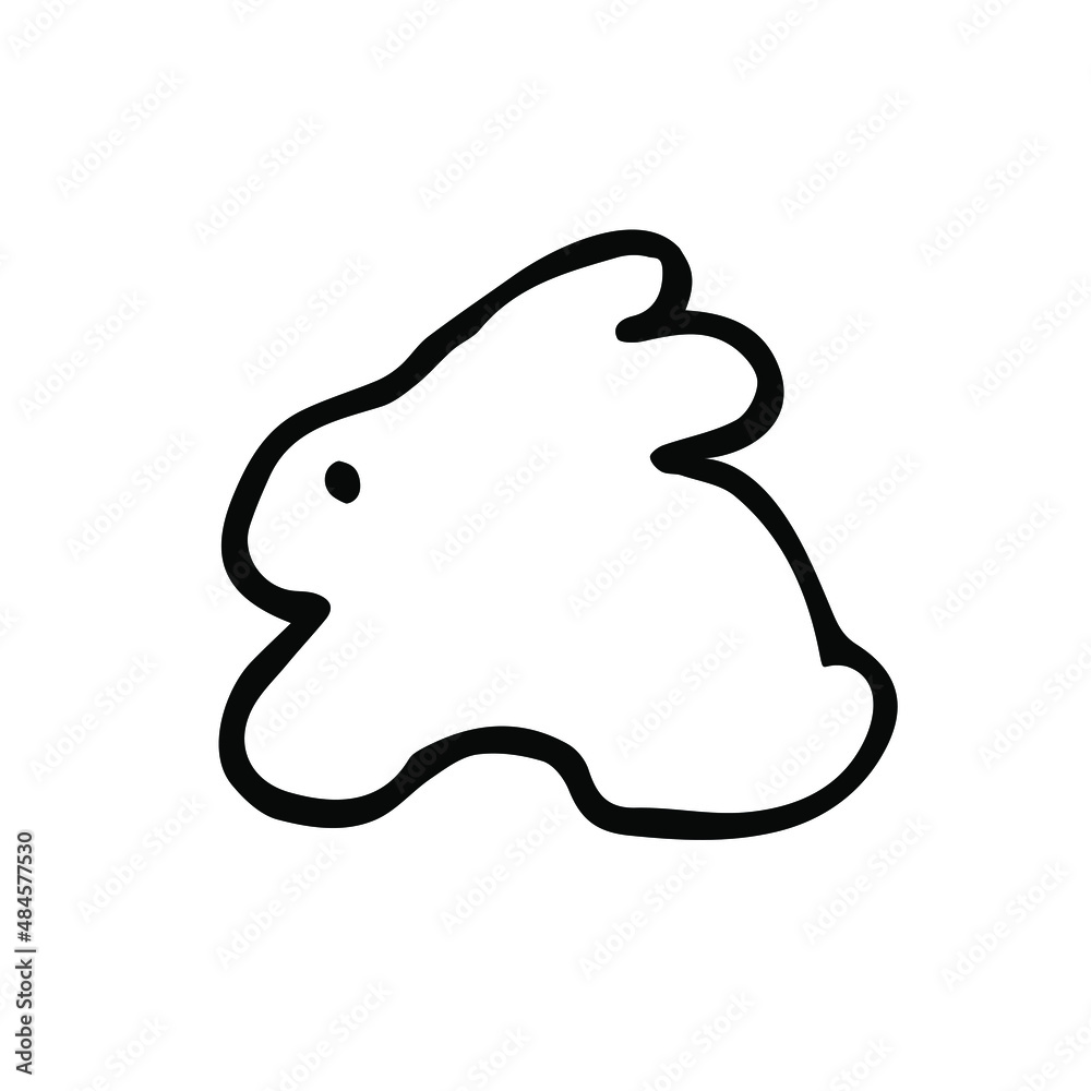Easter Bunny. Hand drawn. Vector doodle icon. Easter holiday. Isolated icon Easter Bunny. Hand drawn. Vector doodle icon. Easter holiday. Isolated icon