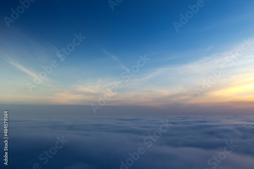 Dawn over the clouds. Concept, peace and rest. © maykal