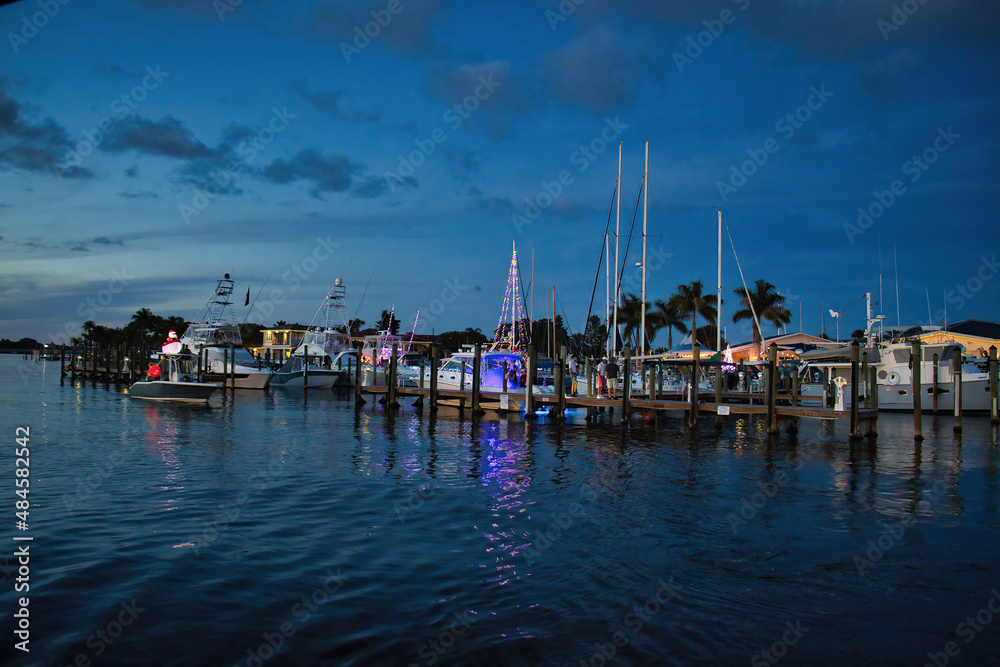 Christmas boat parade in Melbourne Florida