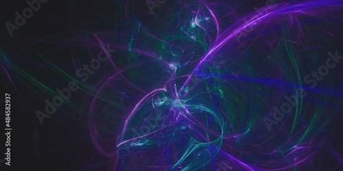 3D rendering abstract multicolor fractal background