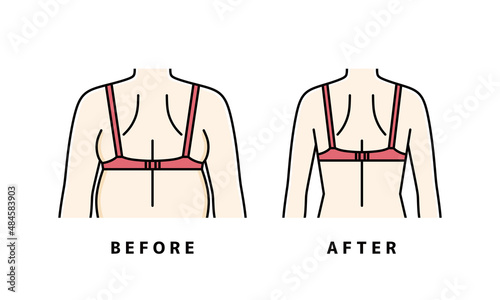 ダイエット　後ろ姿　脇のハミ肉