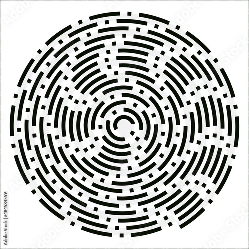 black and white labyrinth white background 