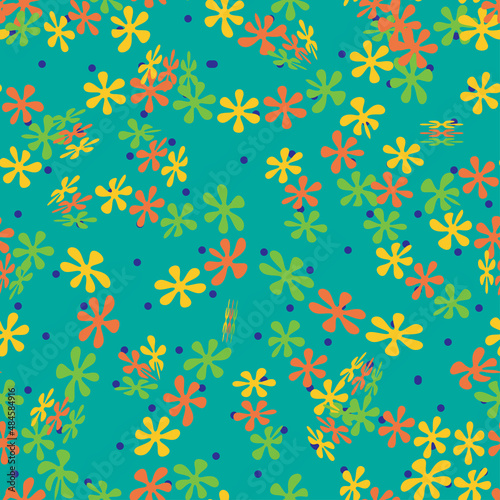 Seamless design flowers pattern , background, cover and wallpaper