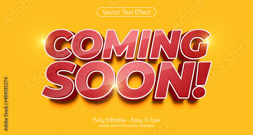Creative 3d coming soon editable style effect template