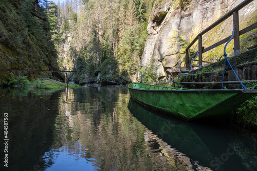 Edmundsklamm  Bootsfahrt auf der Kamnitz  B  mische Schweiz