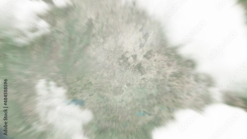 Stockvideon Earth zoom in from outer space to city. Zooming on Mexico