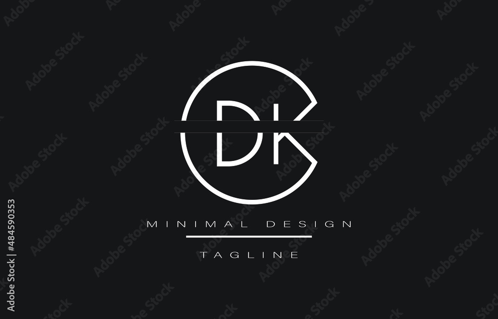 DK or KD Minimalist Logo Design Vector Art Illustration DK or KD Minimalist Logo Design Vector Art Illustration