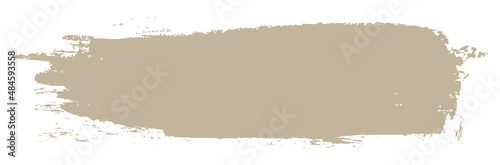 Beige brush stroke isolated on white background. Trendy brush stroke vector for beige ink paint, grunge backdrop, dirt banner, watercolor design and dirty texture. Brush stroke vector