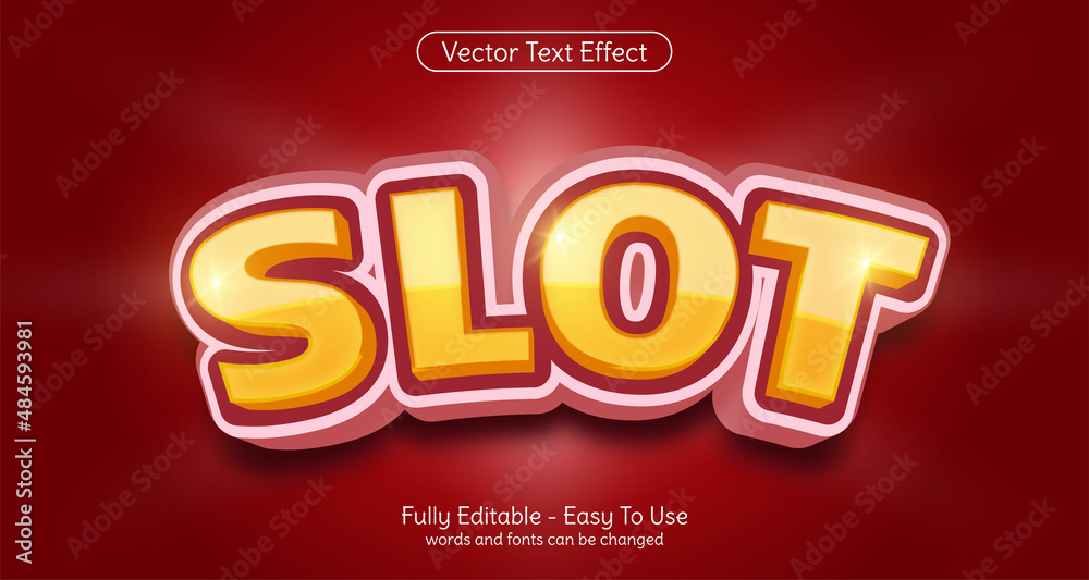 Creative 3d text Slot editable style effect template Creative 3d text Slot editable style effect template