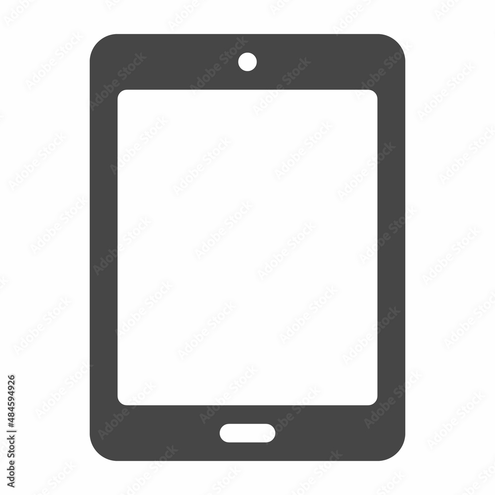 Tablet icon in flat style isolated on white background. Tablet icon in flat style isolated on white background.