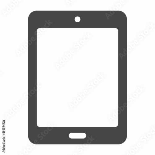 Tablet icon in flat style isolated on white background.