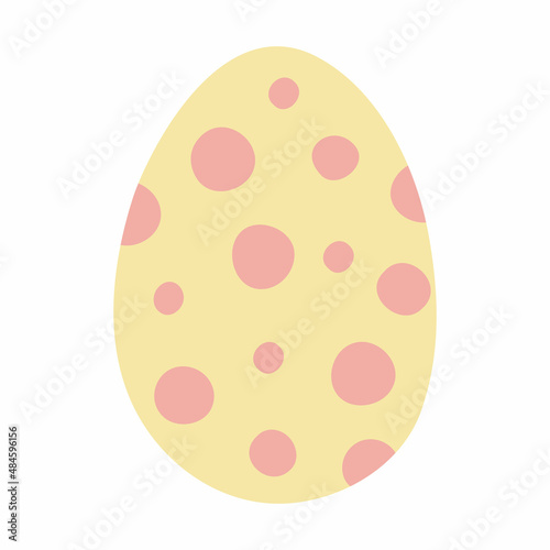 Colored Easter Eggs with stripes and polka dots. Isolated vector hand drawn elements. Illustration on a transparent background