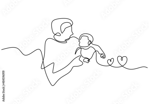 One continuous single line ...