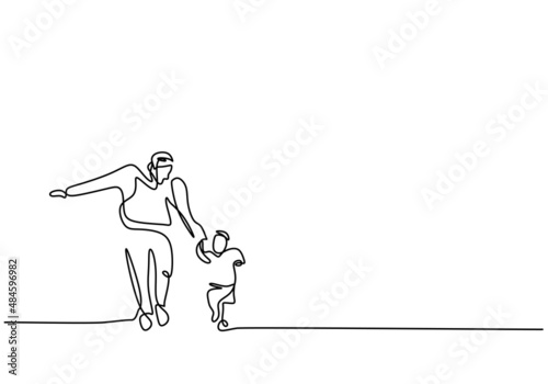 One continuous single line ...
