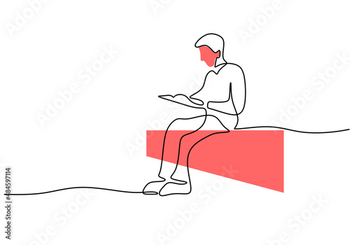 One continuous single line ...