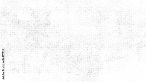 White And Grey Halftone Dotted Background. Abstract Square Dots Pattern. Silver Explosion Of Confetti. Digitally Generated Image. Vector Illustration, Eps 10.  