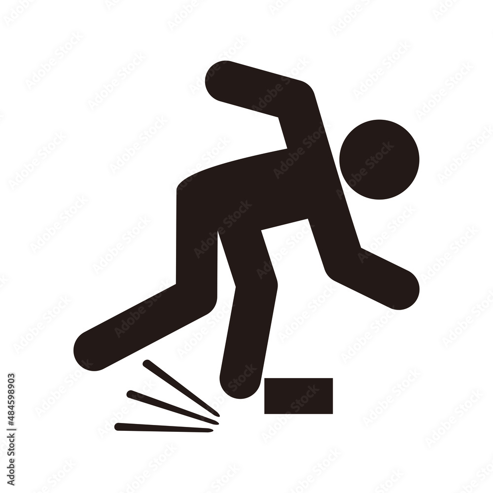 Tripping man vector isolated on white background Tripping man vector isolated on white background