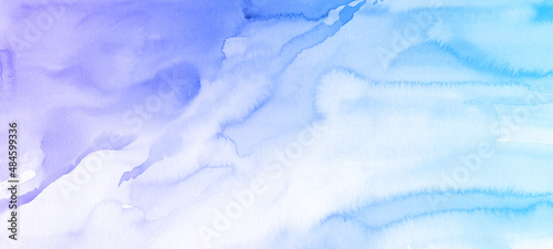 Blue purple color watercolor textur illustration background art paper - Creative Aquarelle painted textured canvas for vintage design, invitation card, template, hand-drwan