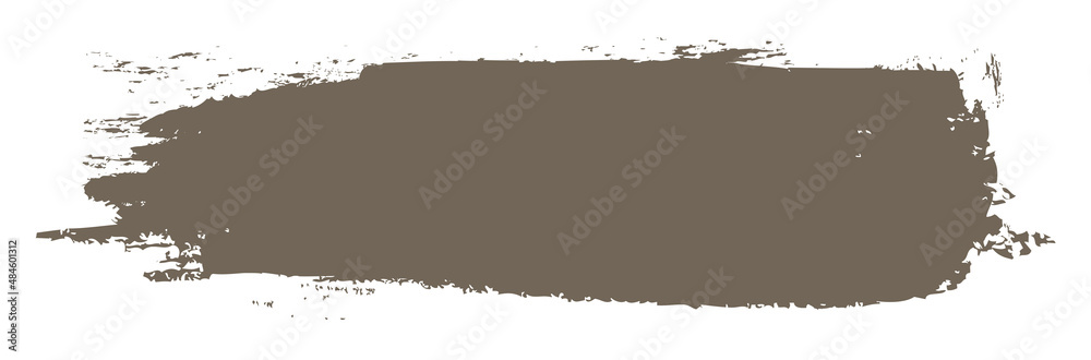 Brown brush stroke isolated on white background. Trendy brush stroke vector for brown ink paint, grunge backdrop, dirt banner, watercolor design and dirty texture. Brush stroke vector