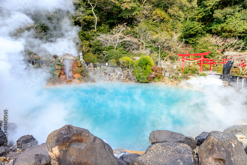 冬の海地獄　大分県別府市　Umi jigoku in winter. Ooita-ken Beppu City photo