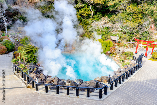 Canvastavla 冬の海地獄　大分県別府市　Umi jigoku in winter. Ooita-ken Beppu City