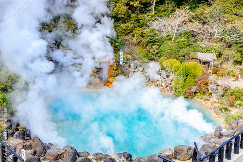 Foto 冬の海地獄　大分県別府市　Umi jigoku in winter. Ooita-ken Beppu City