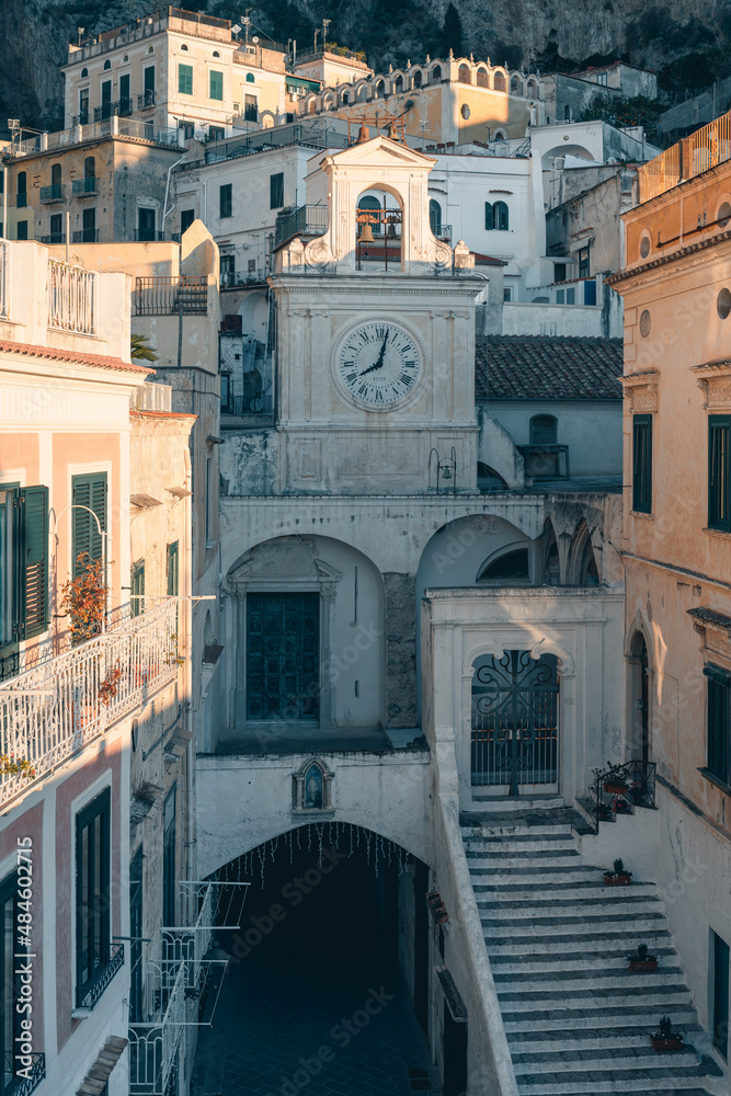 Naklejka premium village of atrani, in the amalfi coast, italy