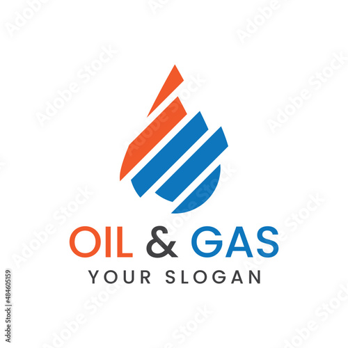 abstract oil and gas logo design