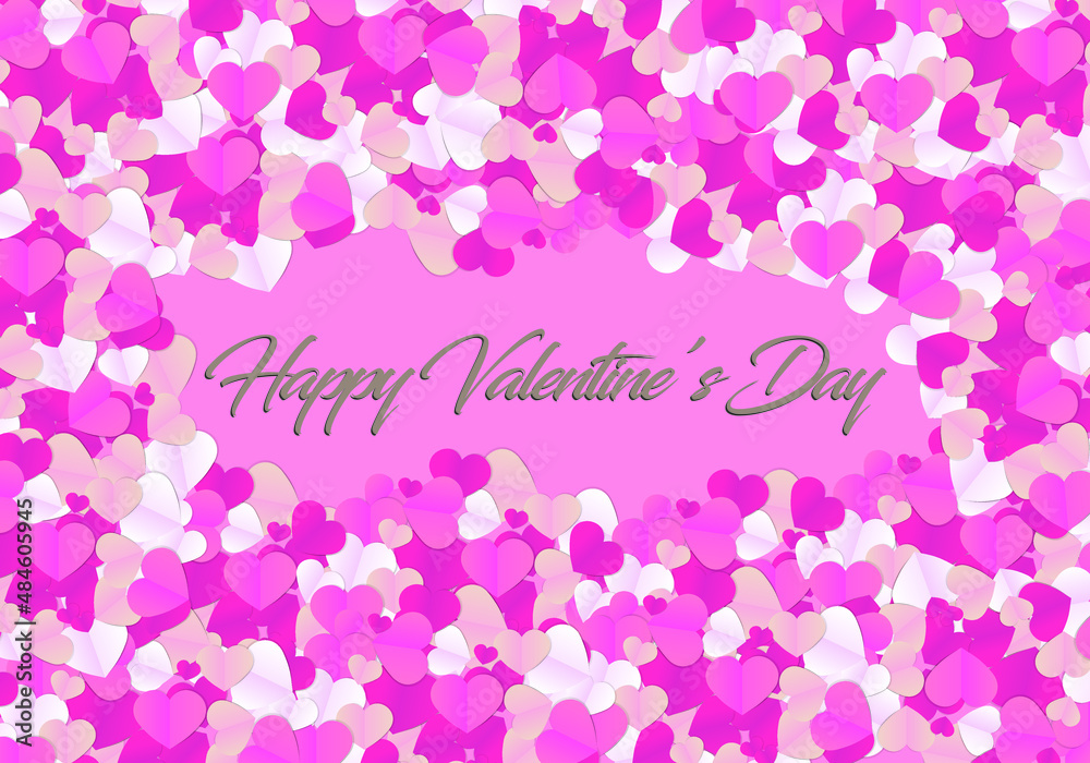 Abstract background with scatter of hearts. Valentine's Day. Vector design for business, corporate, party, festive, seminar, presentations and talks, websites, webpage, handphone background.
