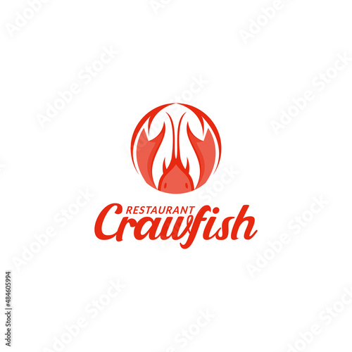 crawfish, shrimp, lobster claw, seafood logo design