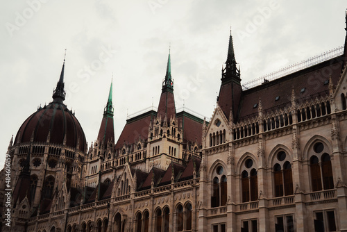 Hungarian Parliament Building from a city side