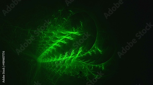 3D rendering abstract multicolor fractal background