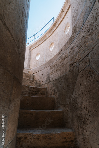 Spiral staircase to the top of the tower