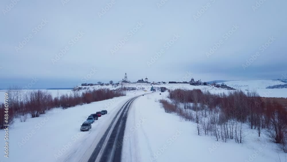 4K Aerial View Of Sviyazhsk Island, Sights Of Russia 4K Aerial View Of Sviyazhsk Island, Sights Of Russia