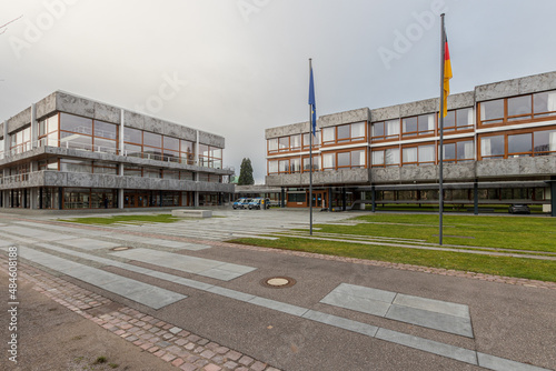 Exterior view of the Federal Constitutional Court in Karlsruhe photo