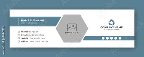 Email signature or email footer and personal social media facebook cover design template