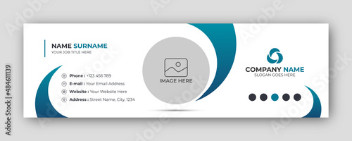 Email signature or email footer and personal social media facebook cover design template