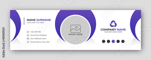 Email signature or email footer and personal social media facebook cover design template