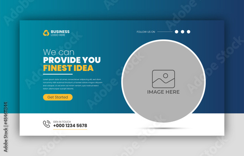 Business youtube thumbnail and we banner template
