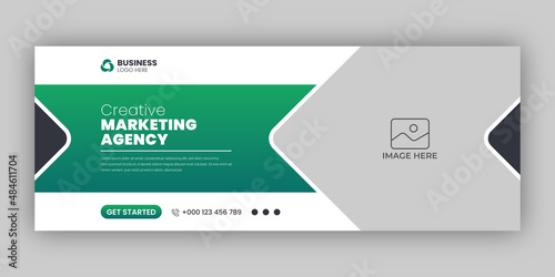 Corporate business digital marketing agency facebook cover and web banner design template