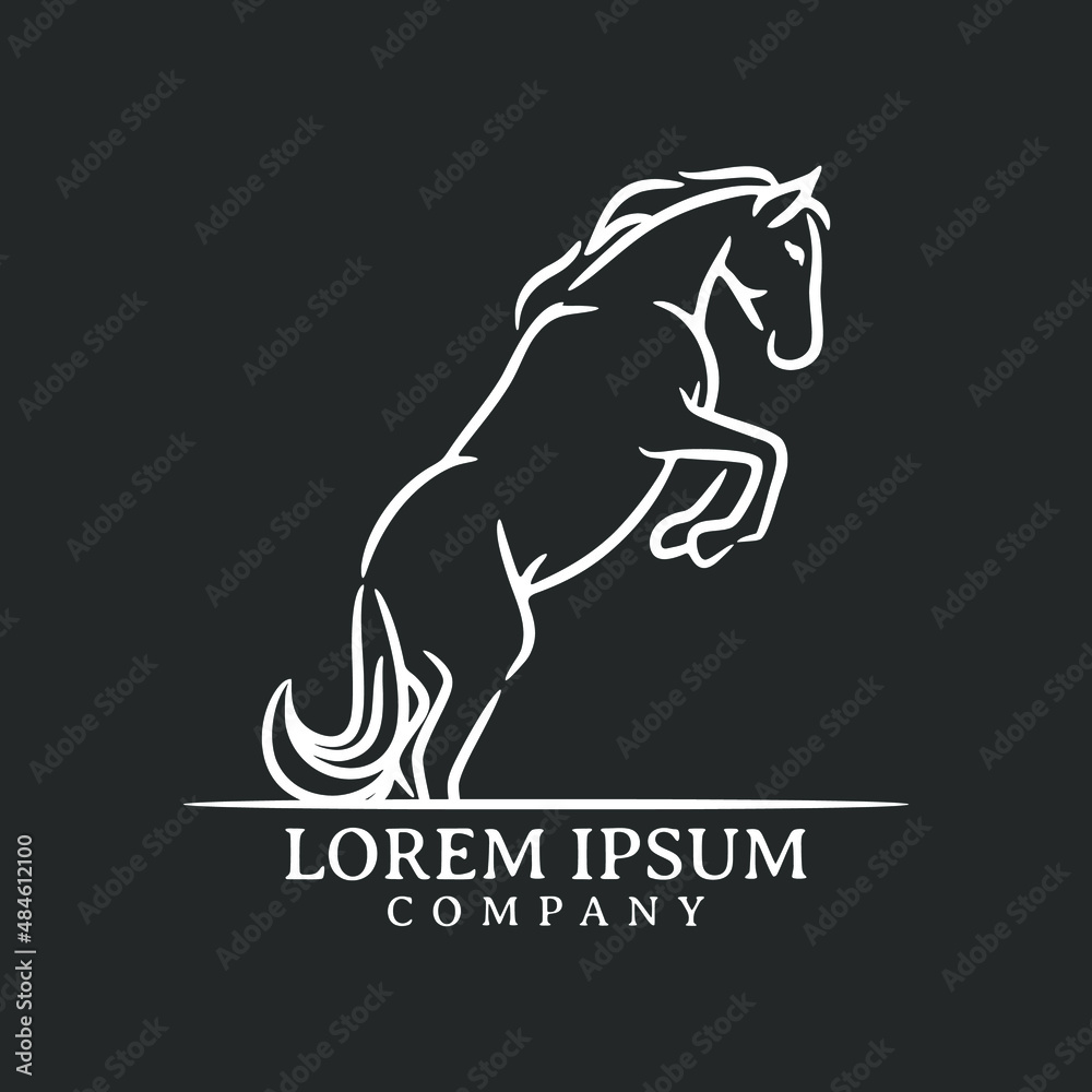 Horse logo vector design template