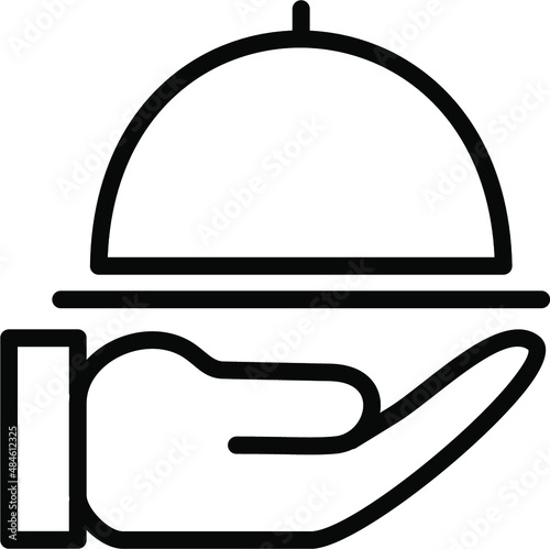 Serve Dinner Line Icon