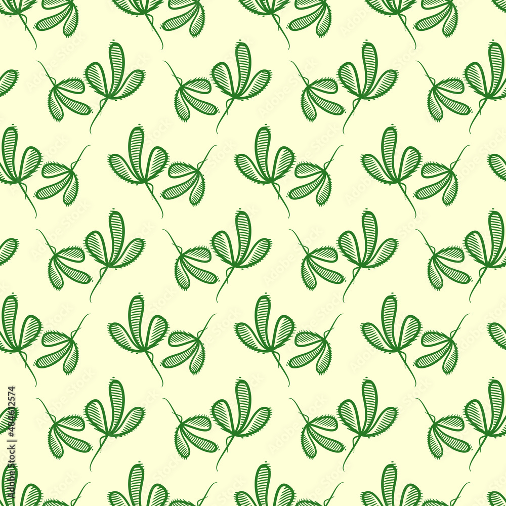 Botanical floral leaves seamless pattern. Floral pattern, Green leaves Botanical floral leaves seamless pattern. Floral pattern, Green leaves