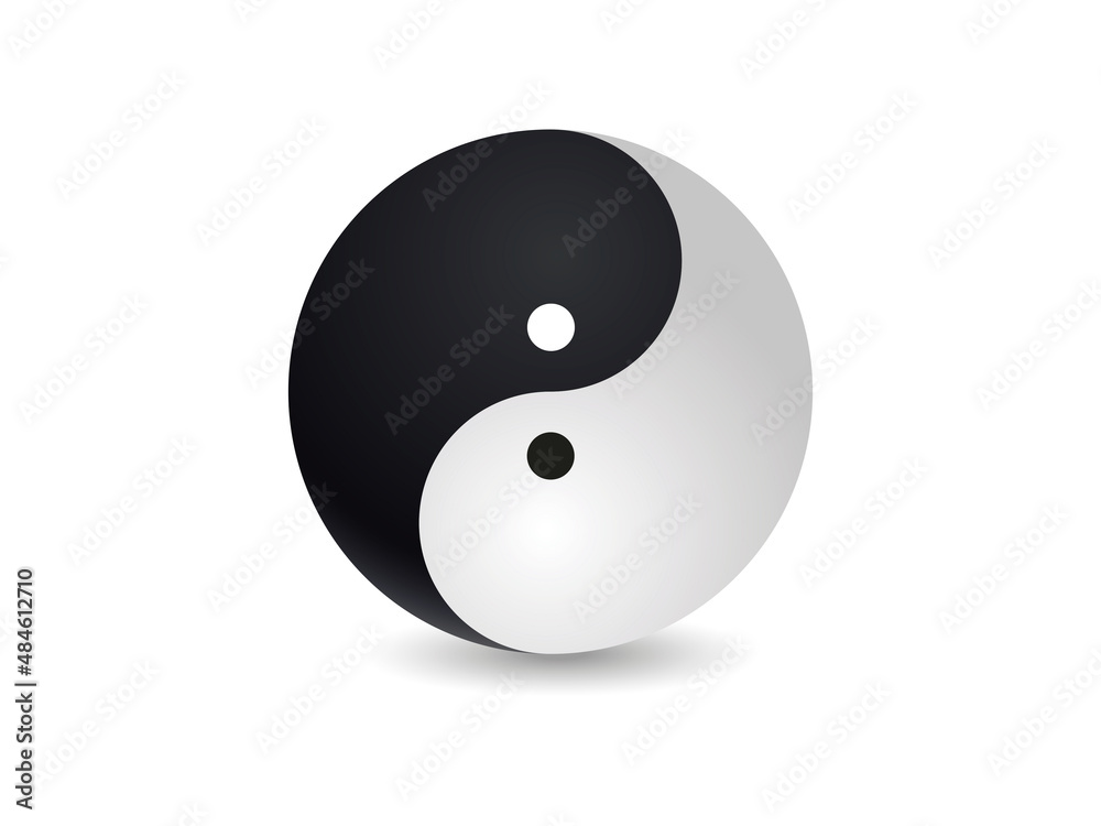 Yin Yang icons on white background.Vector Yin Yang icons on white background.Vector