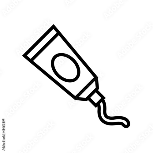 Vector linear icon with cream