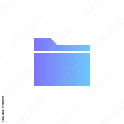 Open folder vector icon with gradient