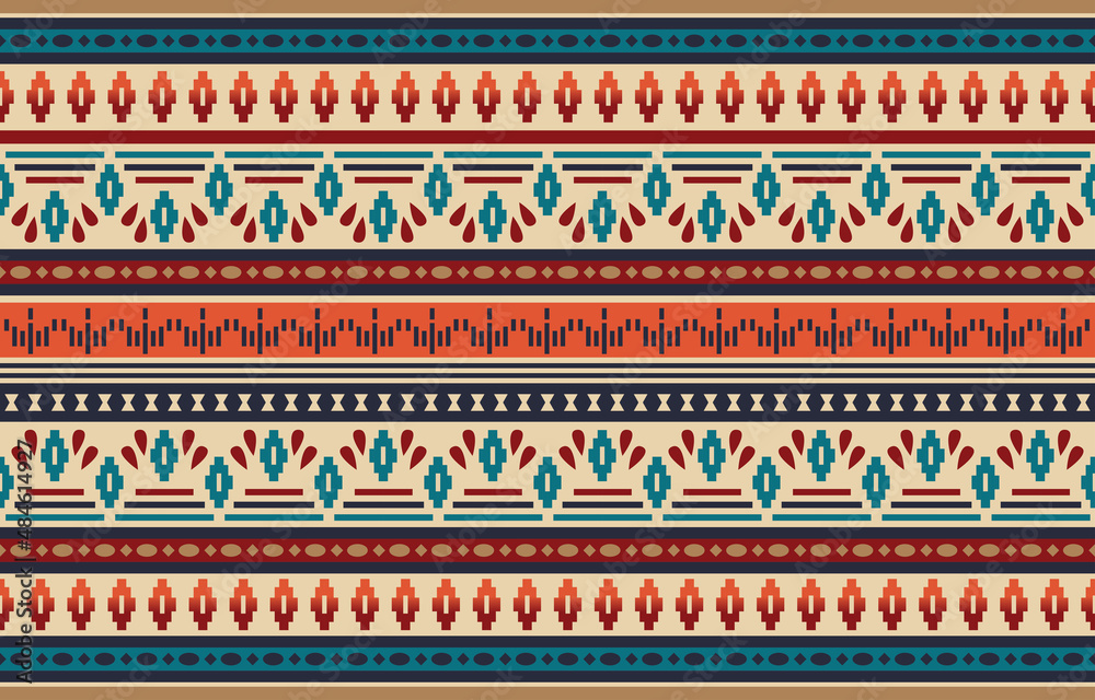 Ethnic abstract art. Seamless pattern in tribal, folk embroidery, Mexican style. Aztec geometric art ornament print.Design for carpet, wallpaper, clothing, wrapping, fabric, cover, textile